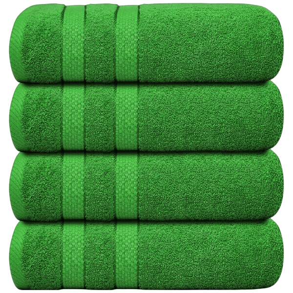 4 X Large Jumbo Bath Towels 100% Egyptian Cotton -75 x 150 cm- Soft Quick Dry Hotel Spa Big Bathroom Towels Set
