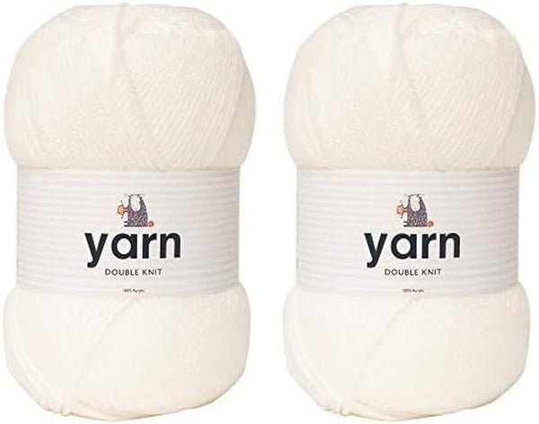 Korbond DK Beige Yarn - 100G Acrylic Wool - Lightweight, Hypoallergenic & Durable Double Knit Crochet Yarn Knitting Wool (290M Total)