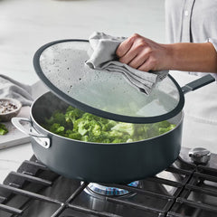 Greenpan Saute Pan with Lid, 30Cm in Grey