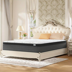 10-Inch Hybrid Pocket Spring Mattress Designed for Pressure Relief And Motion Isolation, Medium-Firm, Delivered in a Box.