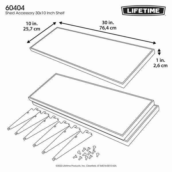 Lifetime 3 Piece Shelf Accessory Kit - Model 60404