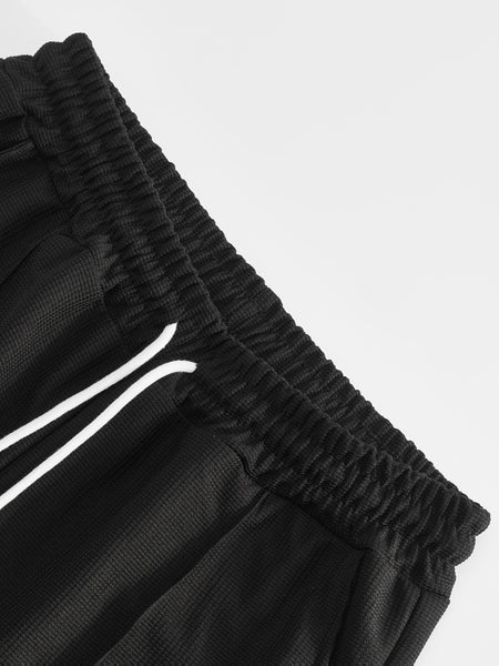 Men's 2pcs Set: Long-Sleeve Shirt and Drawstring Pants - Clean, Comfortable, Breathable