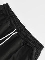 Men's 2pcs Set: Long-Sleeve Shirt and Drawstring Pants - Clean, Comfortable, Breathable