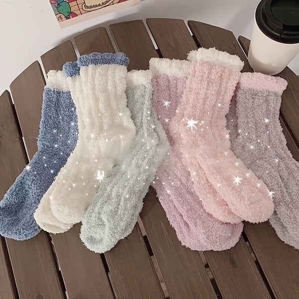 8 Pairs Women's Winter Thermal Fleece Socks