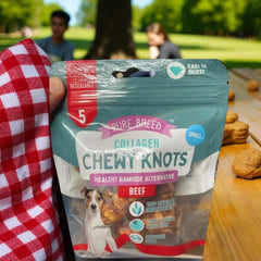 Collagen Chewy Knots for Dogs | Healthy Rawhide Alternative | Beef Flavour Long-Lasting Chews | Pack of 2 Assorted flavour