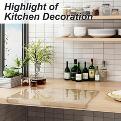 Food-Grade Acrylic Cutting Board, Durable And Easy to Clean, Slip-Resistant Design, with Protective Edges, Kitchen Prep Tool, Modern Style, Suitable As a Gift