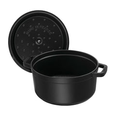 STAUB Cast Iron round Cocotte in Black 24Cm