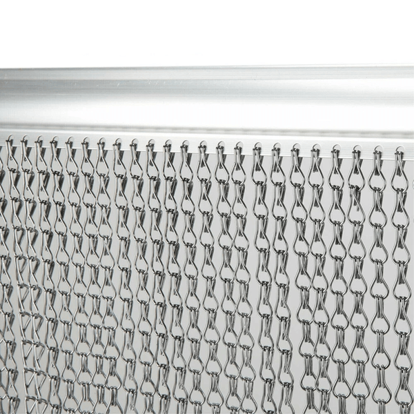 Aluminium Door Fly Screen Metal Chain Curtain Blind Insect Blinds 214cm *90cm