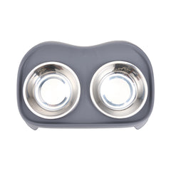 Dog Bowls with Stand, Adjustable Raised Dog Bowl for Large Dogs, Dog Feeding Station with 2 Stainless Steel Dog Bowls, Non-Slip elevated dog bowls
