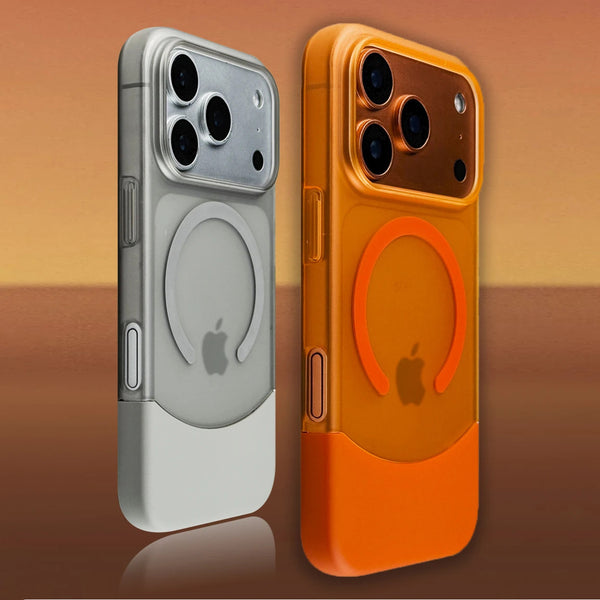 Phone Case - Elegant Split Hard Matte Design for Pro Models 17, 16, 15, 14, And 13, Featuring Ultra-Thin Magnetic Protection