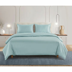 Welhome 500 Thread Count Lyocell Cotton Blend Duvet Set in 3 Colours, Double