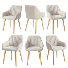 Modern Scandinavian Dining Chairs Suitable for - Ergonomic Armrests & Padded Seats with Cushioned Backrest, Soft /Upholstery & Sturdy Legs - - Modern Chairs, for, or for Company Events (Assembly Required)