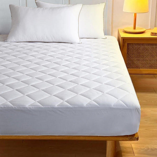 Quilted Mattress Protector 30cm Deep Pocket- 100% Microfiber & Super Soft Quilted Fitted Mattress Protector for Ultimate Comfort