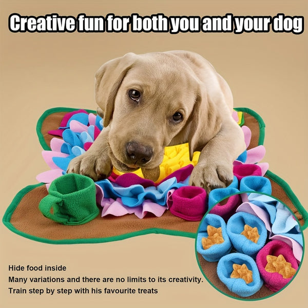 Pet Dog Snuffle Mat Sniffing Treat Foraging Puzzle Feeder Toy Nose Training Pad