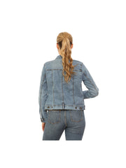 NOROZE Women’s Washed Detail Denim Jacket – Ladies Trucker Classic Western Design Denim Jeans Jacket – UK Sizes 8-20