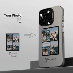 Phone Case: Custom Phone Case - Photo Grid (4-Slot) Design with Black Border, Personalized for iPhone 17/ 16/ 15/ 14/ 13/ 12/ 11 Pro Max/ Pro/ Plus, Perfect Creative Gift for Birthdays, Valentine's Day. iPhone 17 Pro Max Case, iPhone 16 Pro Max Case