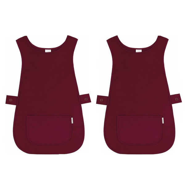 Pack Of 2 Self Tabard Apron in eight different colours | Aprons for Men, Women, and Ladies | Professional Cooking Aprons with 2 Pockets | Adjustable Kitchen Apron for Baking, BBQ, Grilling, Gardening, Crafting, Cleaning, Painting, Barista, Restaurant Work