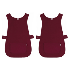 Pack Of 2 Self Tabard Apron in eight different colours | Aprons for Men, Women, and Ladies | Professional Cooking Aprons with 2 Pockets | Adjustable Kitchen Apron for Baking, BBQ, Grilling, Gardening, Crafting, Cleaning, Painting, Barista, Restaurant Work