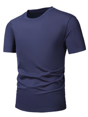 5pcs Men'S Short Sleeve T-Shirts Summer New Arrival Light Board Multi-Color Round Neck Clothing Pullover Casual Sports Apparel Men'S Tops