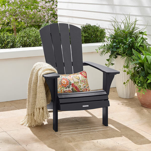 Leisure Line Adirondack Faux Wood Garden Chair in Grey