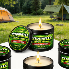 1/4/6pcs Outdoor Citronella (Lemongrass) Scented Candle, Long Lasting Fresh Aroma, Summer Garden Patio Balcony Deck Camping Candle, Black Tin Outdoor Fragrance Candle, Gift for Friends Family Housewarming Evening Use