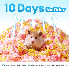 BUCATSTATE 20L/450g Hamster Bedding, 99% Dust-Free Guinea Pig Paper Bedding Odor Control Paper Bedding, Cozy Small Animal Bedding For Rabbit Rat Syrian Dwarf Hamsters Gerbils