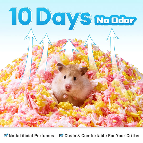 BUCATSTATE 20L/450g Hamster Bedding, 99% Dust-Free Guinea Pig Paper Bedding Odor Control Paper Bedding, Cozy Small Animal Bedding For Rabbit Rat Syrian Dwarf Hamsters Gerbils