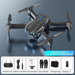 1pc Yethke E99 Drone With Dual Camera | One Key Take Off/Landing, Double Folding Rc Height Hold, Remote Control, Abs Material, 10-12 Minutes Life, Ideal For Beginners And Holiday Gifts