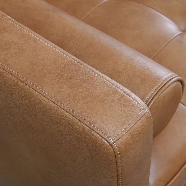 Simon Li Harstine Brown Leather Corner Sofa