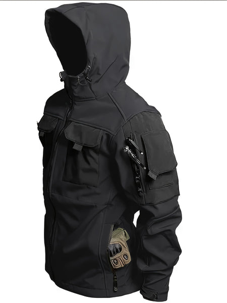 Spring Fall Men'S Jacket Fleece Jacket Outerwear, 100% Polyester, Classic Design, Windproof Warm Comfortable, Suitable for Outdoor Sports, Hiking, Camping, And