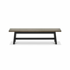 Bentley Designs Camden Weathered Oak & Peppercorn Small Bench, 177Cm