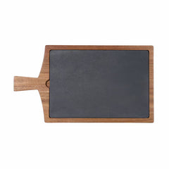 Birdrock Home Slate & Acacia Serving Board