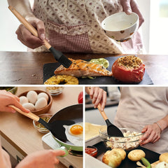 12pcs/22pcs Kitchen Utensils Set, Kitchen Cooking Utensils Set, Spoon, Spatula, 446F Heat Resistant Non Stick Food Grade Silicone And Wooden Handles, Kitchen Tools Set
