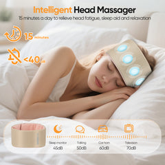 Head Massager, 360° Kneading with 3 Modes & 3 Intensity Levels for Migraine Relief and Stress Relaxation, Home Office Sleep Aid Therapy Device