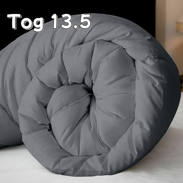 Tog 2.5 | 7.5 | 13.5 Grey All-Seasons Diamond Quilted Duvet Quilt Comforter | All-Seasons Breathable Lightweight Warm Bedding Comforte for Home Hotel