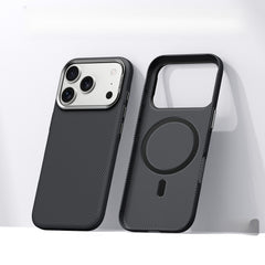 Phone Case: New Magnetic Ultra-thin Kevlar Phone Case Compatible with iPhone 17 Pro Max Fine Grid Pattern Anti-drop Lens Protection Protective Cover
