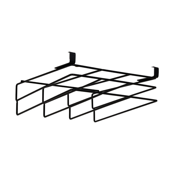 1 piece, black two-layer, no drilling cutting board rack, cabinet cutting board, cutting board storage rack, cabinet pull-out pot cover rack, sturdy and durable, strong load-bearing capacity, size: 26.5 cm W x 30 cm D x 6 cm H