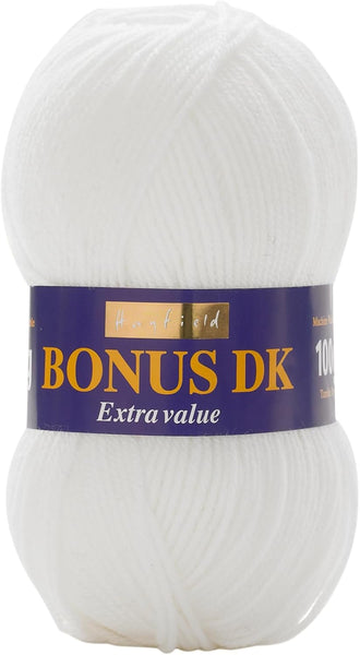 Sirdar Hayfield Bonus DK Double Knitting, White (961), 100G