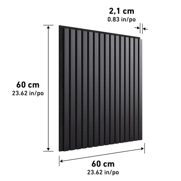 Artika Sonolok Acoustic Wall Panel Set in Black/ Black, 4 Pack