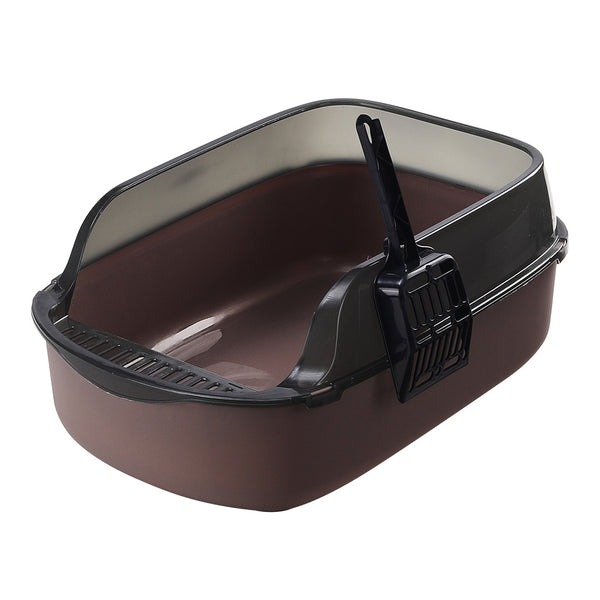 Extra Large Open Cat Litter Tray High Sided Deep Jumbo Rim Pan Box Loo Toilet Large Open Cat Litter Tray High Sided Deep Jumbo Pan Box Loo Toilet Cat Centre Extra Large High-Sided Cat Litter Box - Semi-Enclosed Design with High Walls for Cats & Rabbits, E