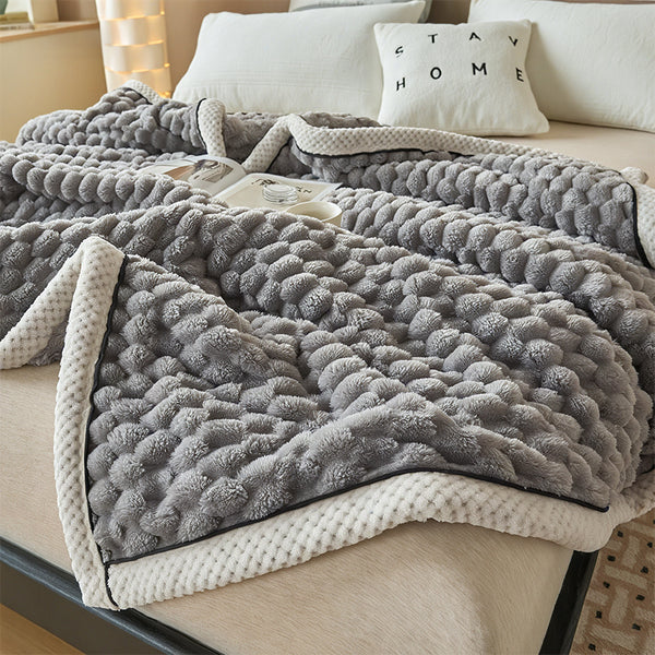 Weighted Blankets, 1pc Double Sided Milk Velvet Throw Blankets, Luxurious, Soft & Warm for Couch, Bed, Office, Car, Thickened All Season, Sofa & AC Warm Nap Blanket, Ideal Housewarming Gift, Single/Double/King/Super King