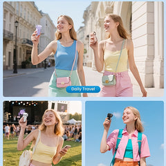 2026 New Mini Handheld Portable Quiet Bladeless Fan, USB Rechargeable Pocket Fan, Suitable for Outdoor, Travel, and Office Use, Travel Accessory