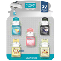 Yankee Candle Car Jar Ultimate Air Freshener Variety - Pack of 5