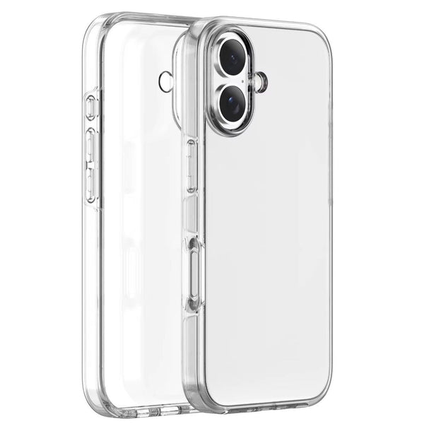 TVELO Clear Phone Case for iPhone 17, iphone 17 air, iphone 17 pro, iphone 17 pro max, Transparent Slim Fit Hard Protective Cover, Shockproof Mobile Case black greay