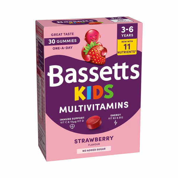 Bassetts Strawberry Multivitamin 3-6 Years, 5 X 30 Count
