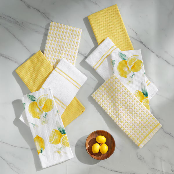 Caro Home Spring Kitchen Towels 8 Pack, in 3 Designs