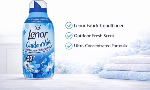 Lenor Outdoorable Fabric Conditioner | Spring Awakening | Ultra Concentrated formula | 50 Washes | 3 x 700ml Bundle