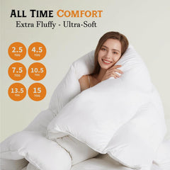 ELAFY All Seasons Duvet – Corvin Material, 4.5 | 10.5 | 13.5 | 15 Tog – Lightweight Summer to Extra Warm Winter Quilt