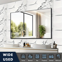 20pcs Of White Marble Effect Self-adhesive Wall Tile Foam Wall Sticker, Easy to Clean, Suitable for Bathroom, Living Room, Kitchen, Bedroom Decoration