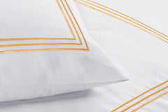 Embroided Baratta Stitch Duvet Cover Set with Matching Pillowcases - Ultra-soft Brushed Microfibre – Chic & Modern Design – Easy Care & Machine Washable